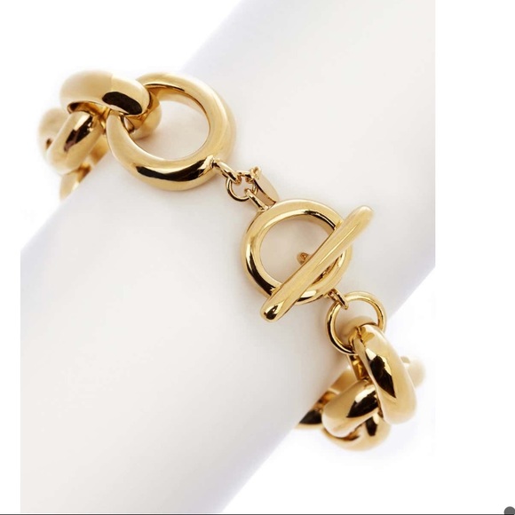 NEW • Rivka Friedman • 18K Gold Clad Link Bracelet - Picture 2 of 4